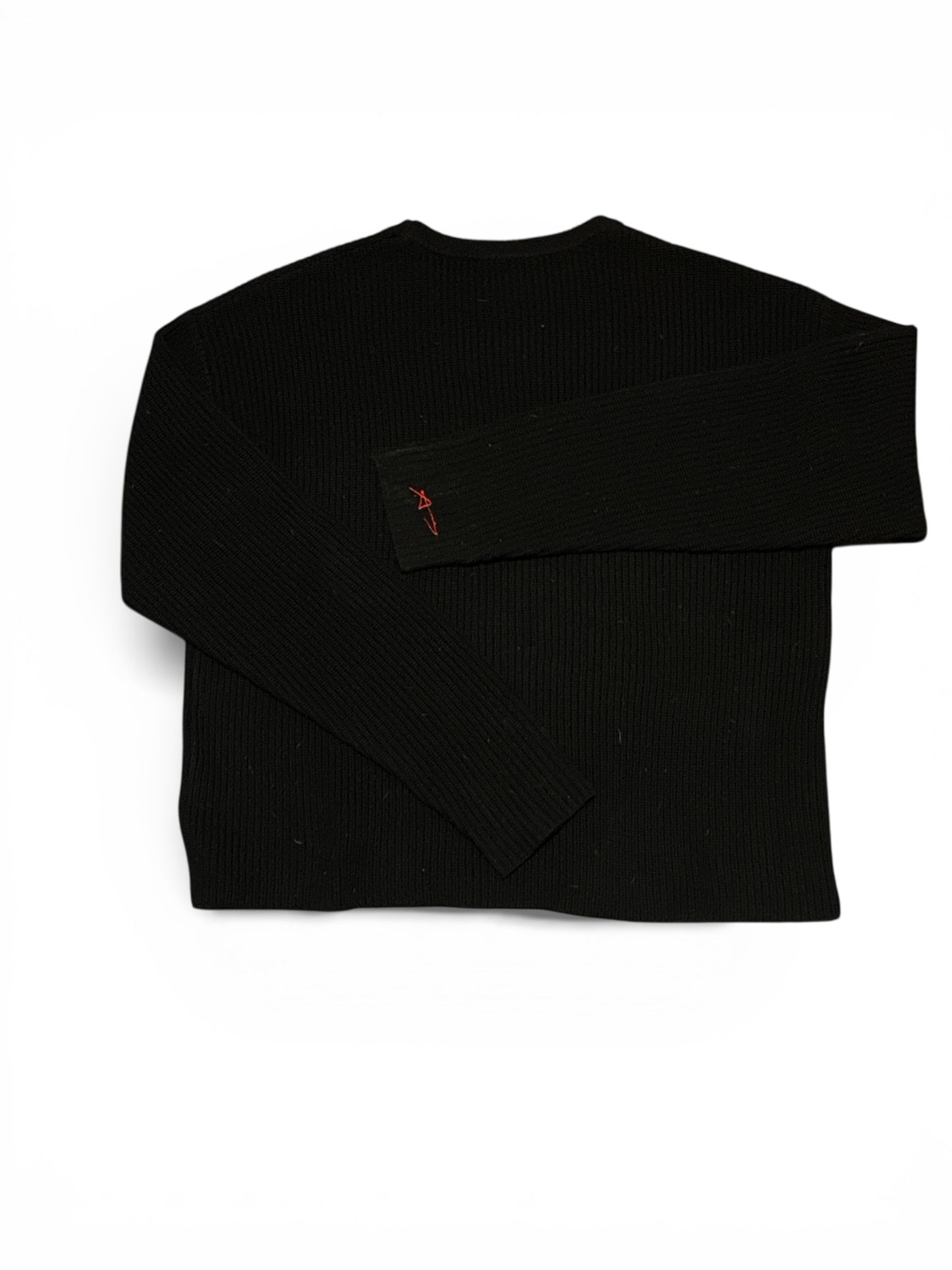 Linen Blend Cropped Knit Sweater